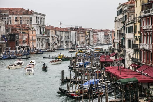 Venice, Italy - May 29, 2016: Venice in Italy, the architecture of the city, Venice is a popular tourist destination of Europe.