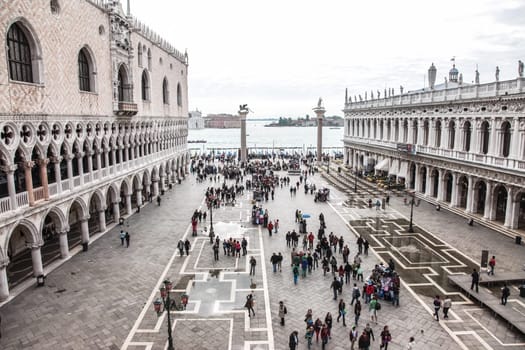 Venice, Italy - May 29, 2016: Venice in Italy, the architecture of the city, Venice is a popular tourist destination of Europe.