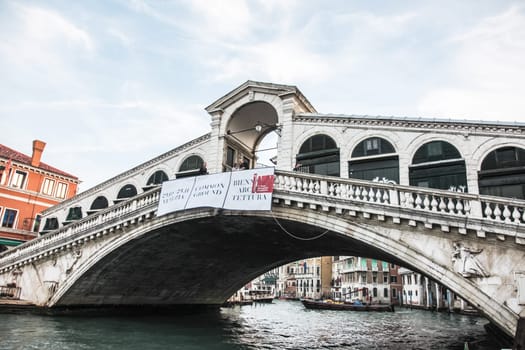 Venice, Italy - May 29, 2016: Venice in Italy, the architecture of the city, Venice is a popular tourist destination of Europe.
