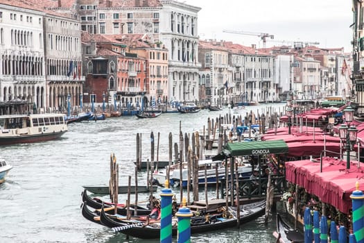 Venice, Italy - May 29, 2016: Venice in Italy, the architecture of the city, Venice is a popular tourist destination of Europe.