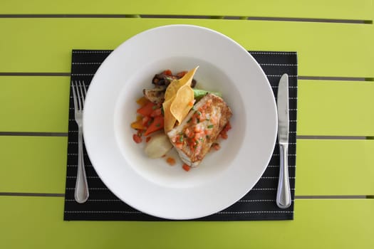Restaurant menu. Dishes which give at restaurants. Salads, second courses, pizza and other.