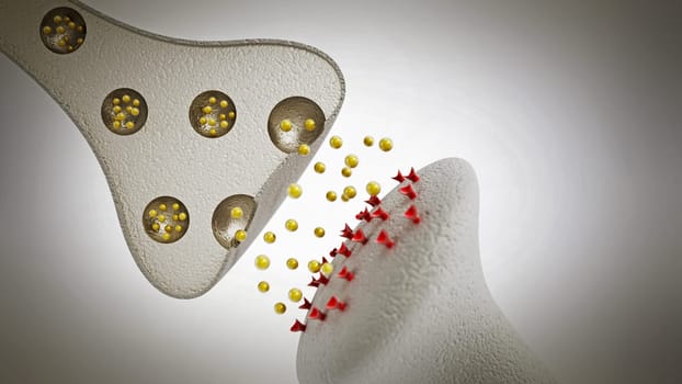 3D illustration of brain neurons. 3D illustration.