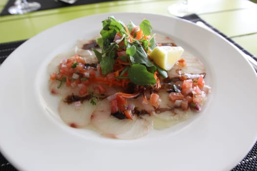 Restaurant menu. Dishes which give at restaurants. Salads, second courses, pizza and other.