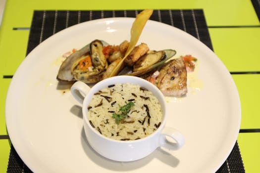 Restaurant menu. Dishes which give at restaurants. Salads, second courses, pizza and other.