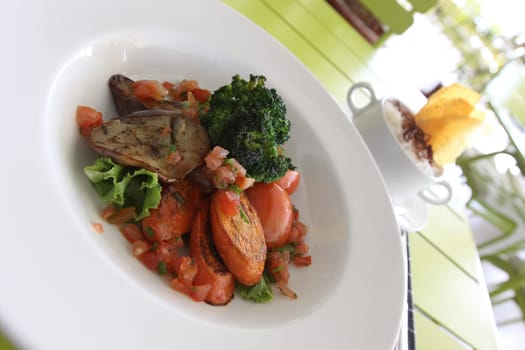 Restaurant menu. Dishes which give at restaurants. Salads, second courses, pizza and other.