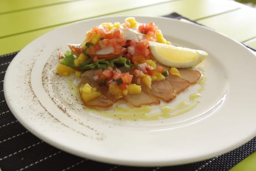 Restaurant menu. Dishes which give at restaurants. Salads, second courses, pizza and other.