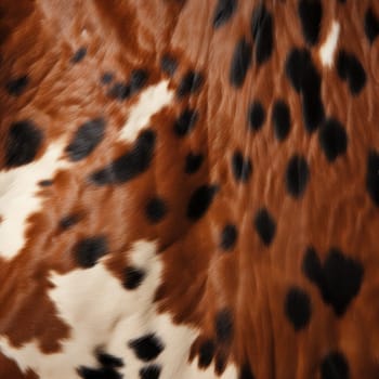 Unconventional Cow fur banner. Nature leather. Generate Ai