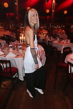 Tessa Bergmeier,charity evening at the air port of the Altona Children's Hospital at Cornelia Poletto's Palazzo at the Horner Rennbahn,Hamburg,31.01.2024