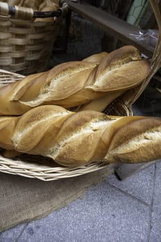 Detail of craftsmanship and old traditional bakery, quality and healthy bread