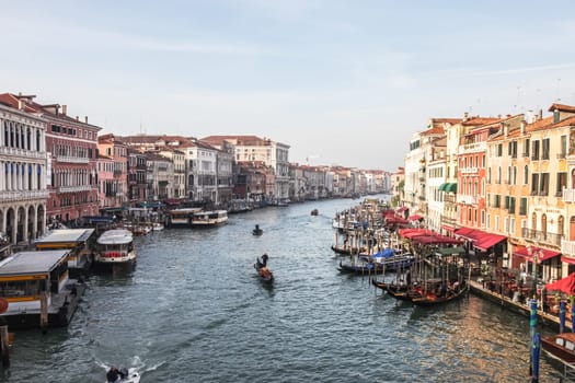 Venice, Italy - May 29, 2016: Venice in Italy, the architecture of the city, Venice is a popular tourist destination of Europe.