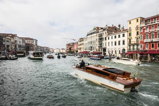 Venice, Italy - May 29, 2016: Venice in Italy, the architecture of the city, Venice is a popular tourist destination of Europe.