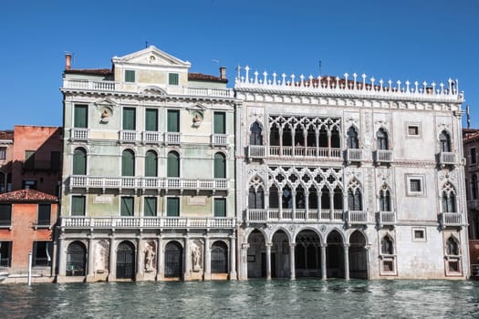 Venice, Italy - May 29, 2016: Venice in Italy, the architecture of the city, Venice is a popular tourist destination of Europe.