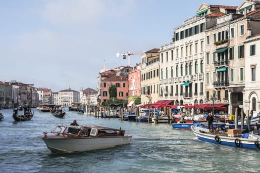 Venice, Italy - May 29, 2016: Venice in Italy, the architecture of the city, Venice is a popular tourist destination of Europe.
