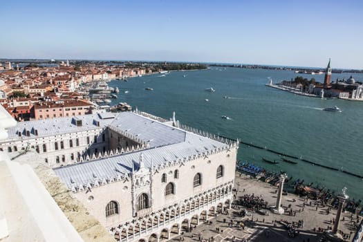 Venice, Italy - May 29, 2016: Venice in Italy, the architecture of the city, Venice is a popular tourist destination of Europe.