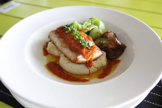 Restaurant menu. Dishes which give at restaurants. Salads, second courses, pizza and other.