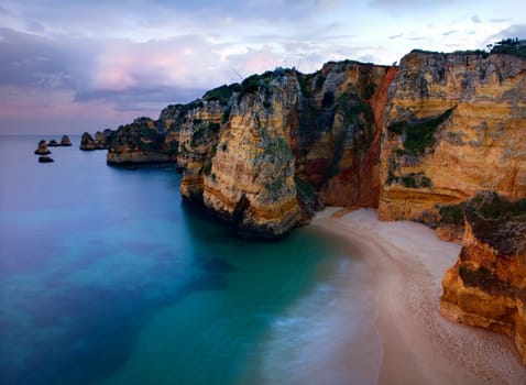 long exposure at the ocean in algarve, Portugal