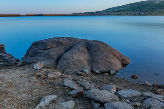 Long Exposure view of Lagoa do Viriato in Serra da Estrela, Portugal