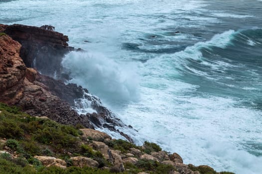 Cliffs in the Algarve West Coast, near Sagres, Portugal