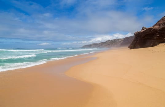 Beautiful empty beach in Alentejo, Portugal