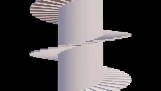 3d render spiral staircase. Computer generated