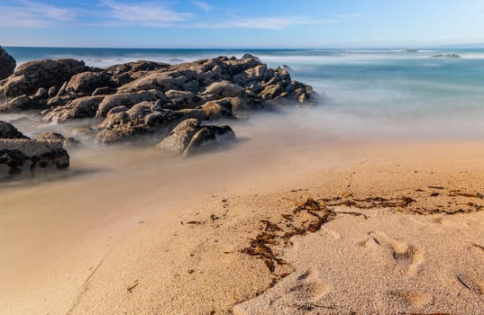 long exposure at the ocean in Povoa de Vazim, north of Portugal