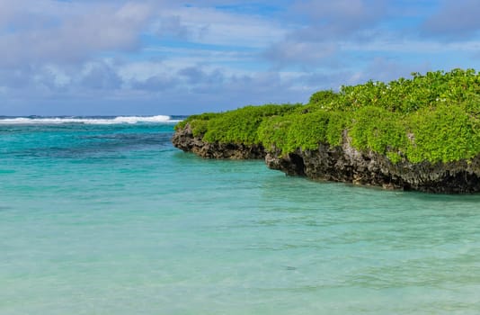 Beach on Efate Island, Vanuatu, near Port Vila - famous beach on the east coast