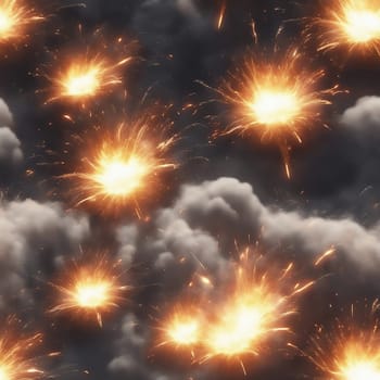 Explosion cloud, explosion effect, realistic explosion boom, realistic fire explosion. AI generated image