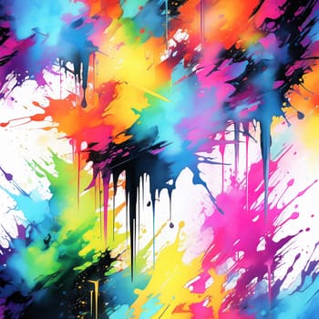 Washed-out watercolors as a background. Bright colors that run. Colorful splashes of color. AI generated image