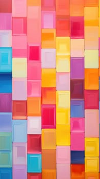 fun colorful squares tile art, ai