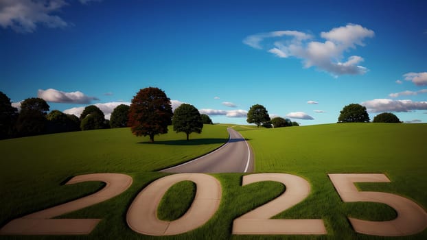 The Start of new year 2025, Happy new year. Starting a new stage