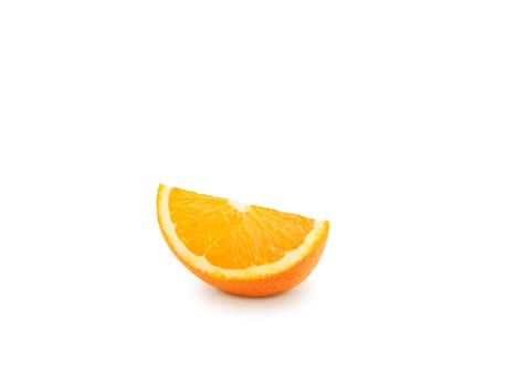 Orange slice on white background