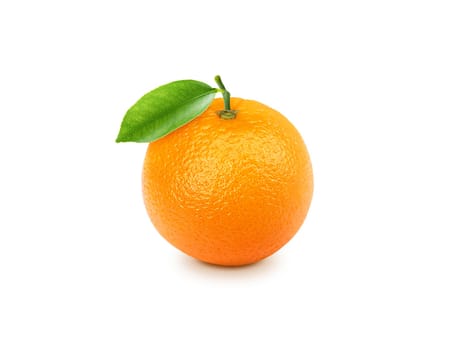 Ripe orange isolated on white background