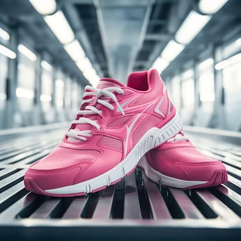 A pair of pink sneakers generated by artificial intelligence