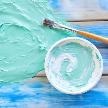 Paintbrush with paint bucket generated by artificial intelligence