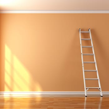 There is a ladder in a room that is being renovated generated by artificial intelligence