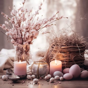 Photo of a beautiful Easter decoration generated by artificial intelligence