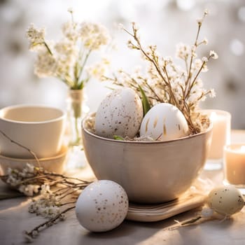 Photo of a beautiful Easter decoration generated by artificial intelligence