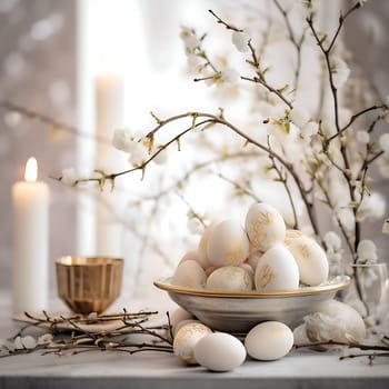 Photo of a beautiful Easter decoration generated by artificial intelligence