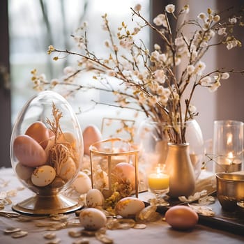 Photo of a beautiful Easter decoration generated by artificial intelligence