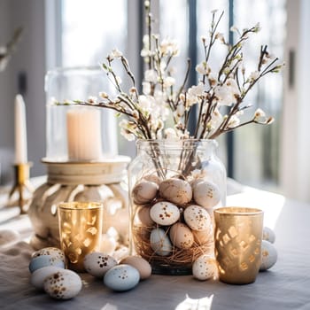 Photo of a beautiful Easter decoration generated by artificial intelligence