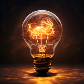 A light bulb as a symbol for energy generated by artificial intelligence