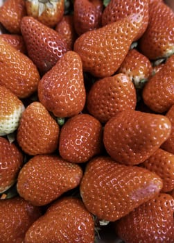 Detail of fresh fruit in a market in a city in Spain, vegan