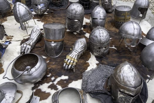 Detail of ancient protection for medieval battles, history