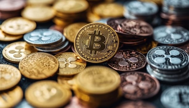 Cryptocurrency on Binance trading app, Bitcoin BTC with BNB, Ethereum, Dogecoin, Cardano, Litecoin, altcoin digital coin crypto currency defi p2p decentralized finance and fintech banking market copy space