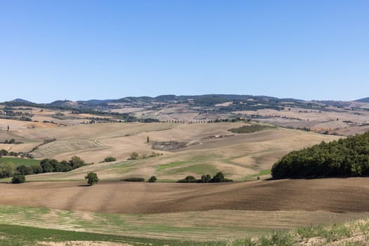 The rural landscape near Pienza in Tuscany. Italy
