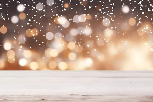abstract bright snowy winter background with bokeh, neural network generated image. Not based on any actual scene or pattern.