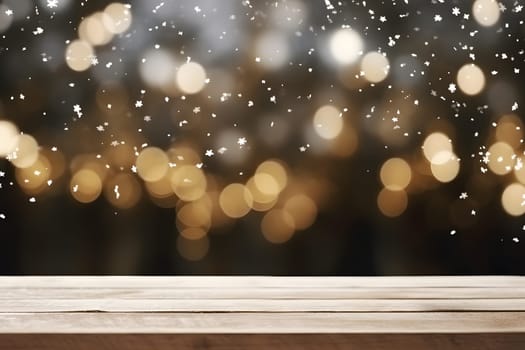 abstract bright snowy winter background with bokeh, neural network generated image. Not based on any actual scene or pattern.