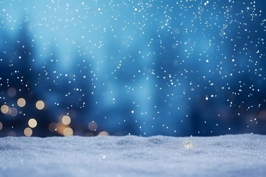 abstract bright snowy winter background with bokeh, neural network generated image. Not based on any actual scene or pattern.