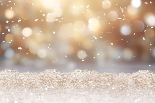abstract bright snowy winter background with bokeh, neural network generated image. Not based on any actual scene or pattern.