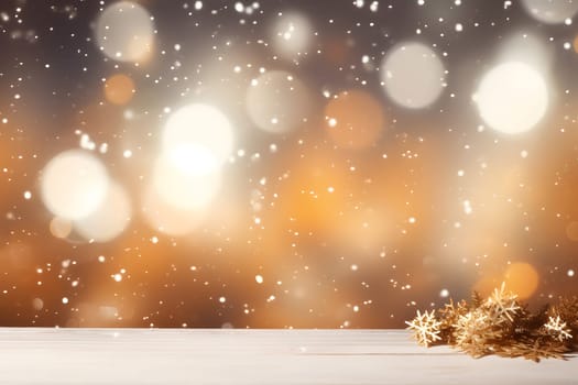 abstract bright snowy winter background with bokeh, neural network generated image. Not based on any actual scene or pattern.